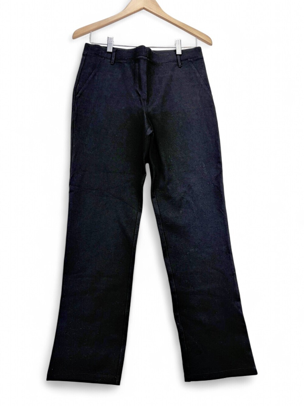 Quince Black Straight-Leg Trousers Women's M
